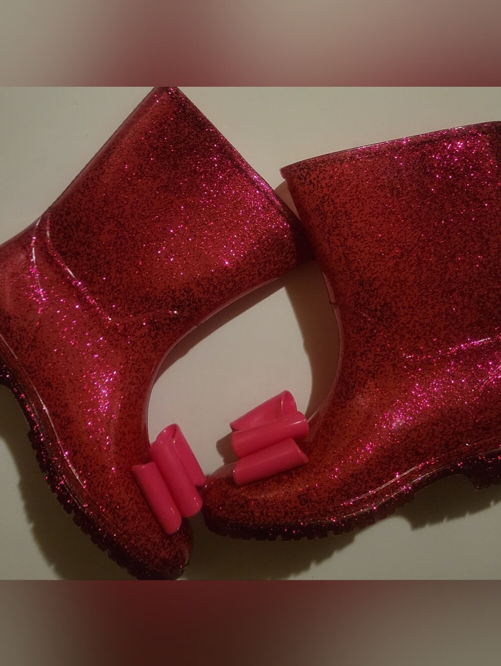 JELLY BEANS Girls' Glitter Pink Rain Boots